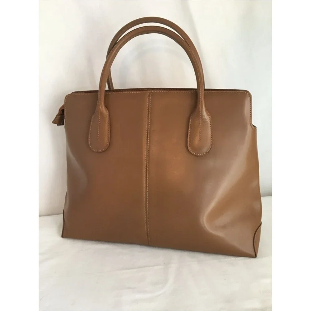 Gianni Chiarini Firenze Giuditta EUC Italian Made Tan Cognac Leather Tote